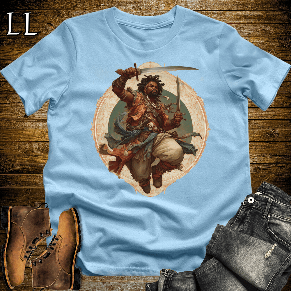 African Pirate Light Blue | Pirate Tee