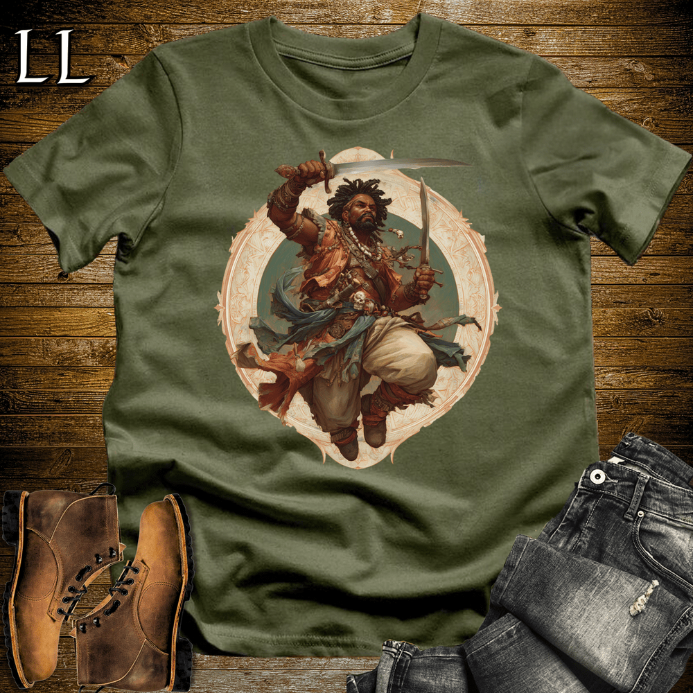 African Pirate Military Green | Pirate Tee