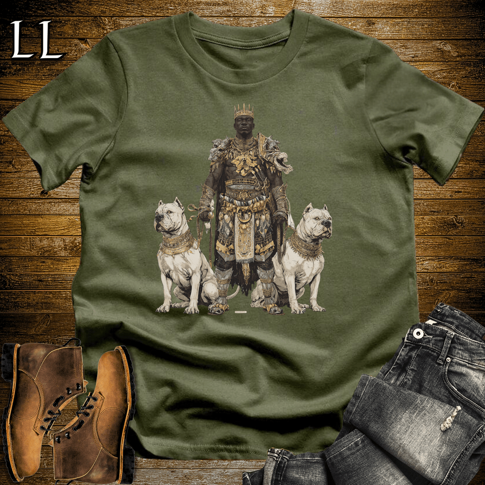 African Pit Bull King Softstyle Tee - Military Green - LegacyLayers