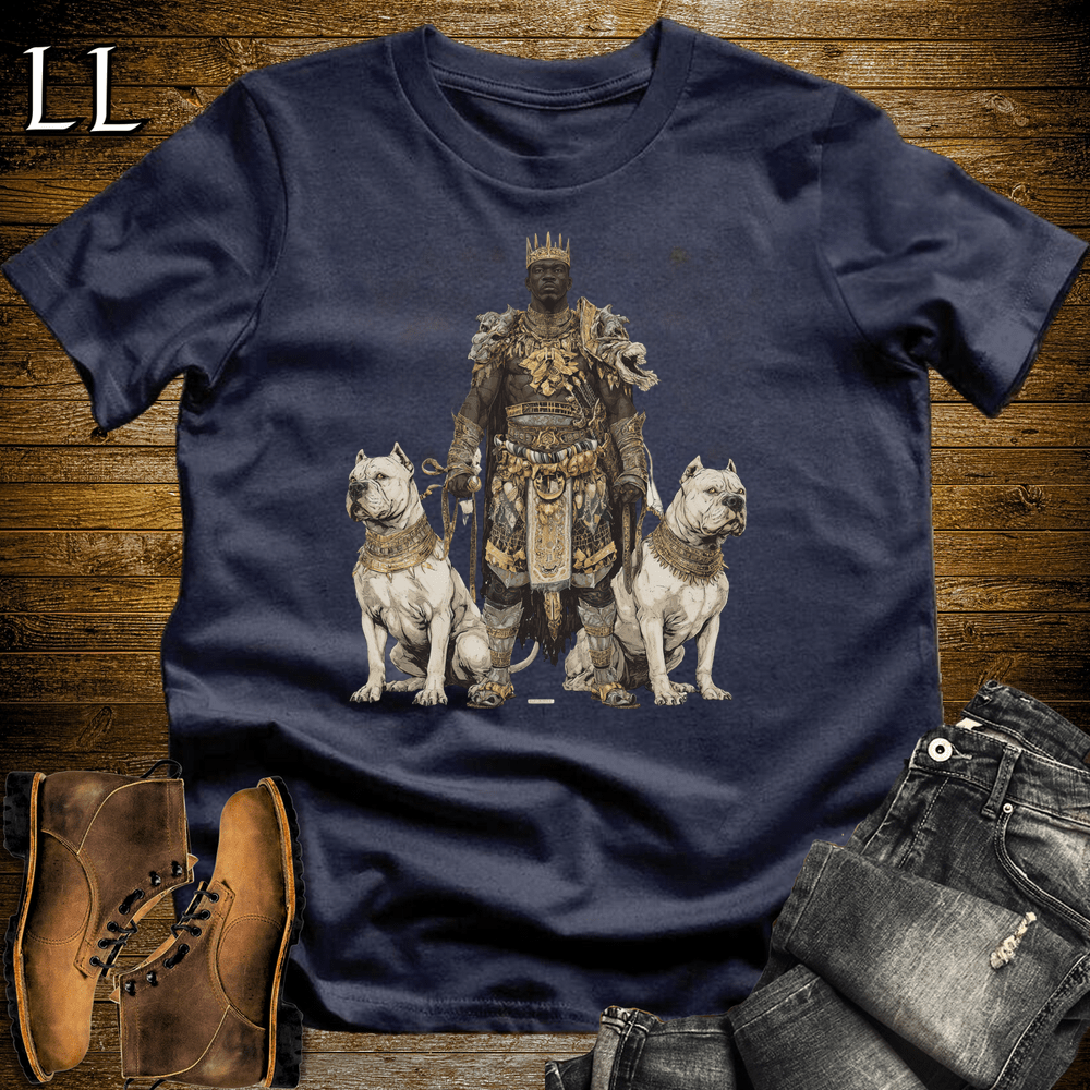 African Pit Bull King Softstyle Tee - Navy - LegacyLayers