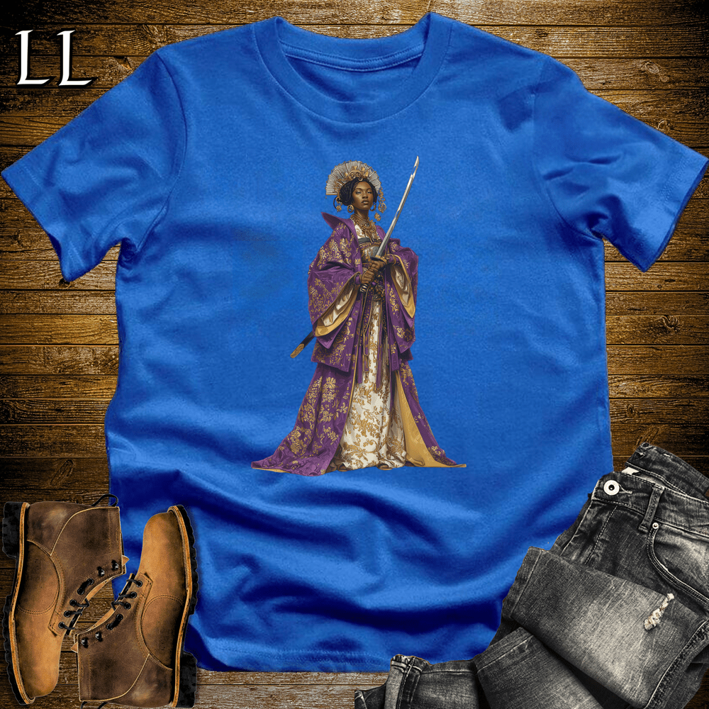 African Purple Blossom Samurai Queen Royal | African Warrior Tee