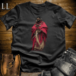 African Red Cloak Assassin Softstyle Tee Black | African Warrior Tee