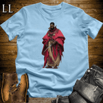 African Red Cloak Assassin Softstyle Tee Light Blue | African Warrior Tee