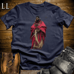 African Red Cloak Assassin Softstyle Tee Navy | African Warrior Tee
