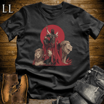 African Red Moon Lion King Softstyle Tee - Black - LegacyLayers