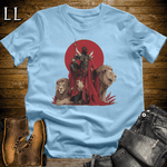 African Red Moon Lion King Softstyle Tee - Light Blue - LegacyLayers