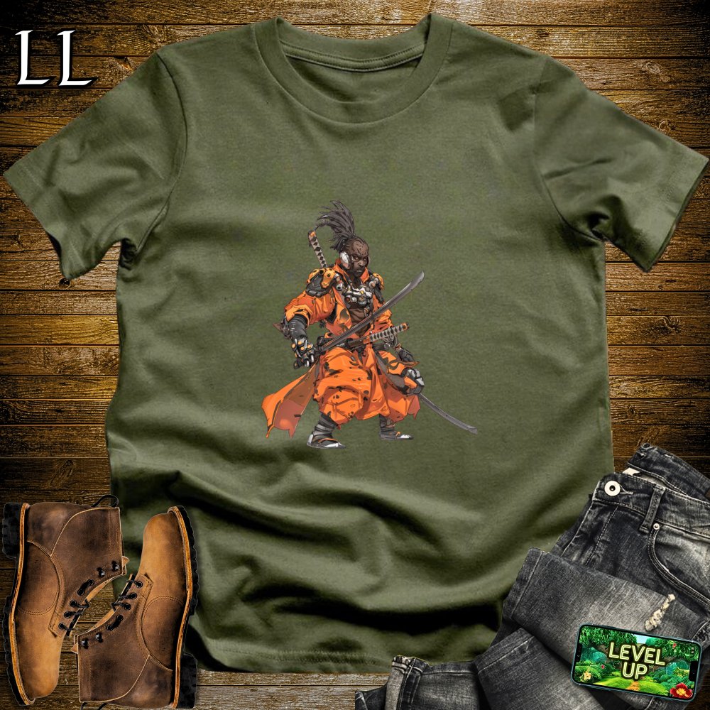 African Samurai Military Green | African Warrior Tee