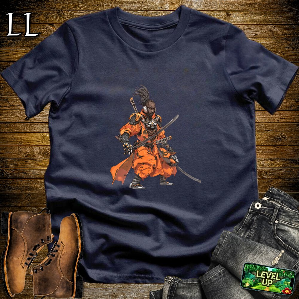 African Samurai Navy | African Warrior Tee