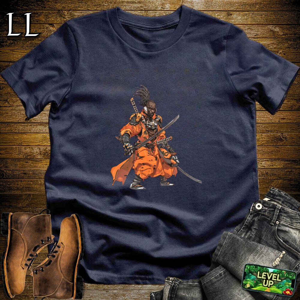 African Samurai Softstyle Tee - Navy - LegacyLayers