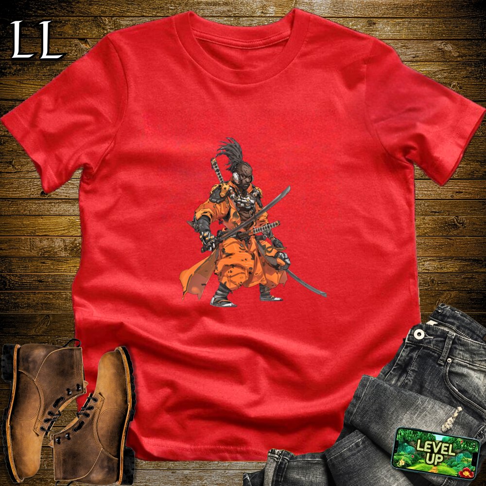 African Samurai Red | African Warrior Tee