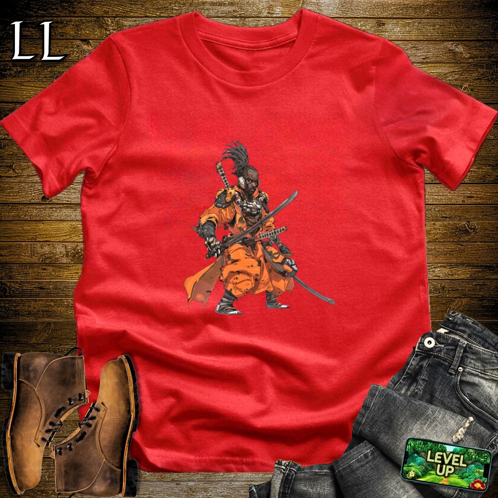 African Samurai Softstyle Tee - Red - LegacyLayers