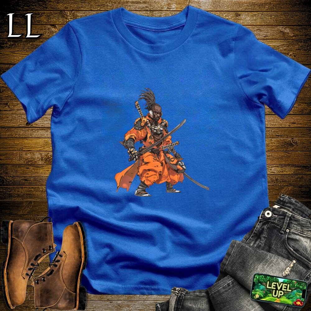 African Samurai Softstyle Tee - Royal - LegacyLayers