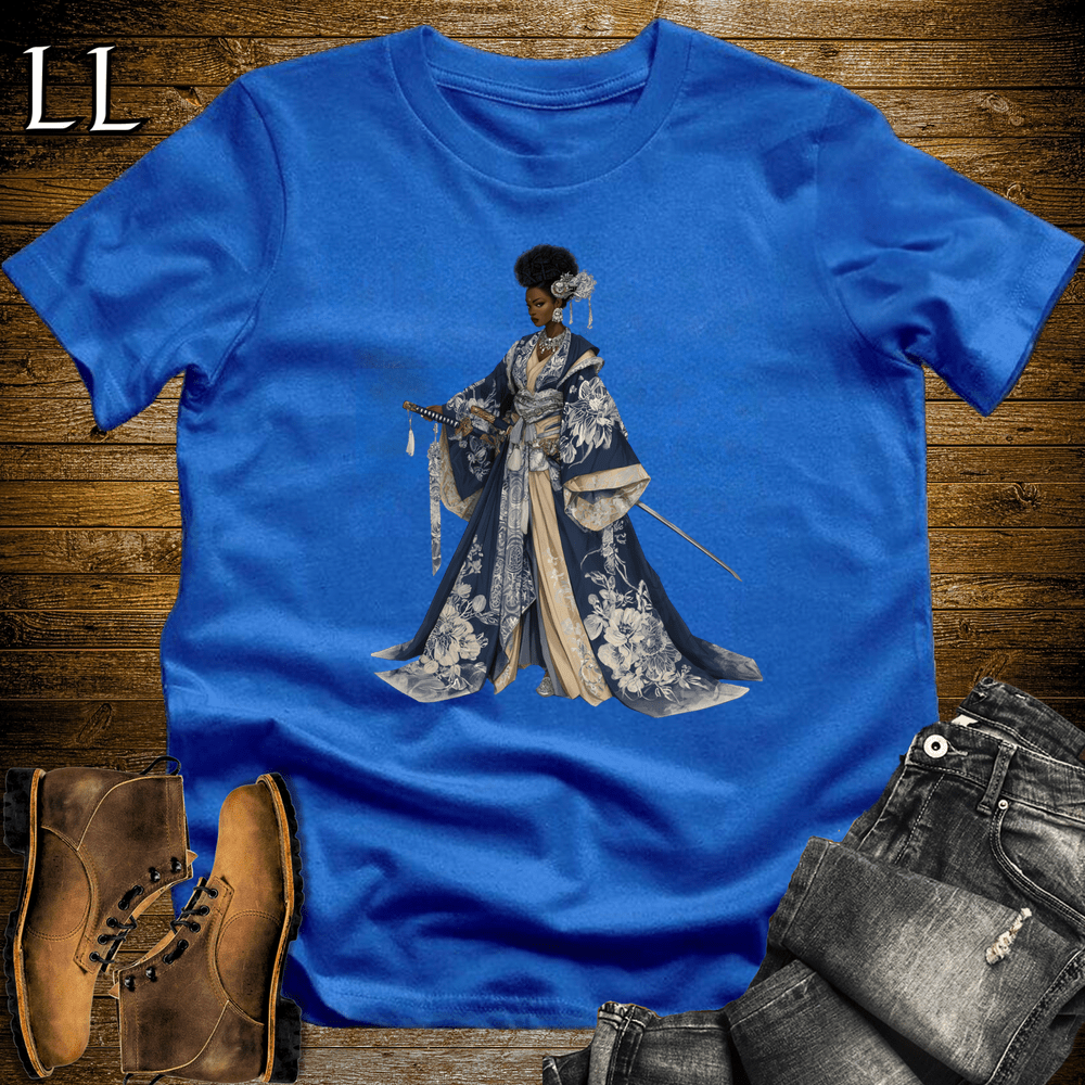 African Silver Blossom Samurai Queen Royal | African Warrior Tee