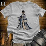 African Silver Blossom Samurai Queen Sport Grey | African Warrior Tee