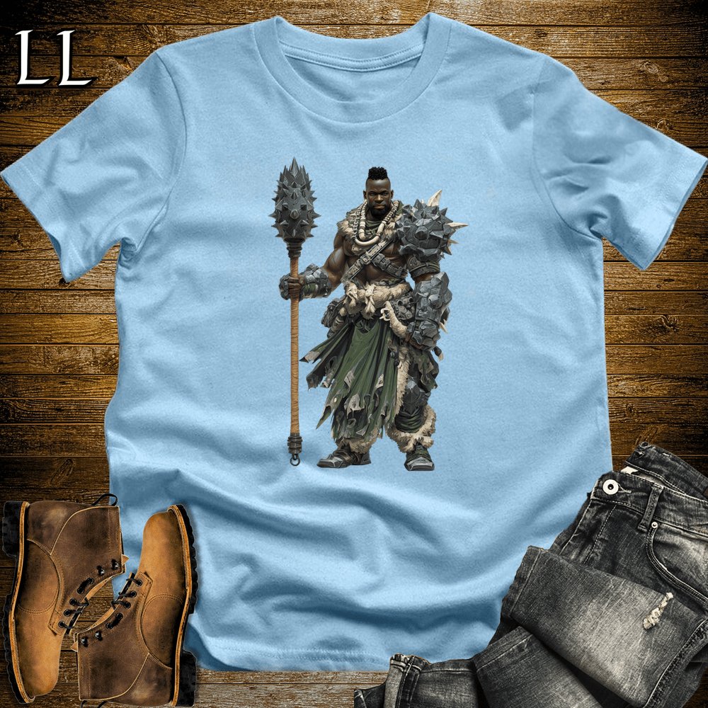 African Steel Mace Warrior Light Blue | Mace Warrior Shirt