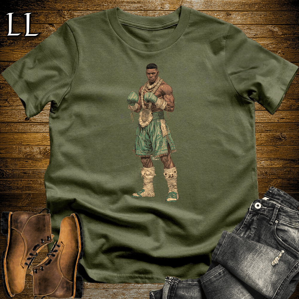 African Tribal Boxing King - Military Green - LegacyLayers
