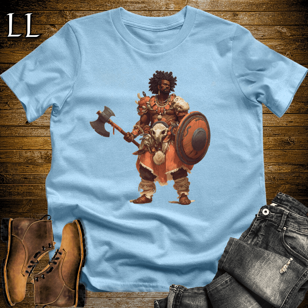 African Tribal Viking King - Light Blue - LegacyLayers