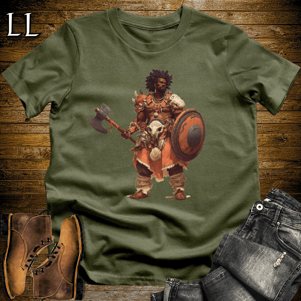 African Tribal Viking King - Military Green - LegacyLayers