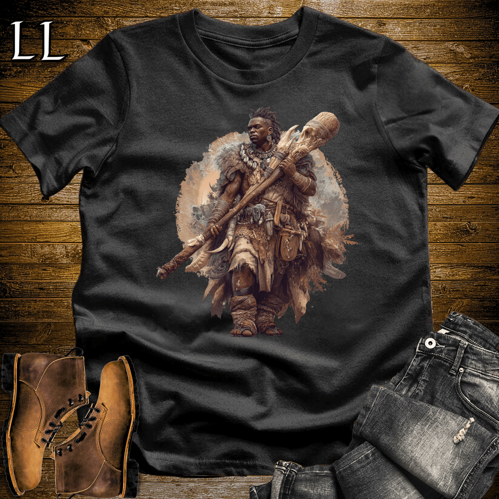 African Warrior Bone Club Black | Bone Club Warrior Shirt