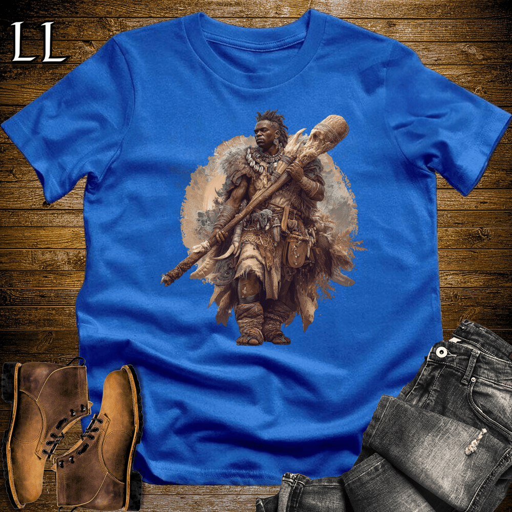 African Warrior Bone Club Royal | Bone Club Warrior Shirt