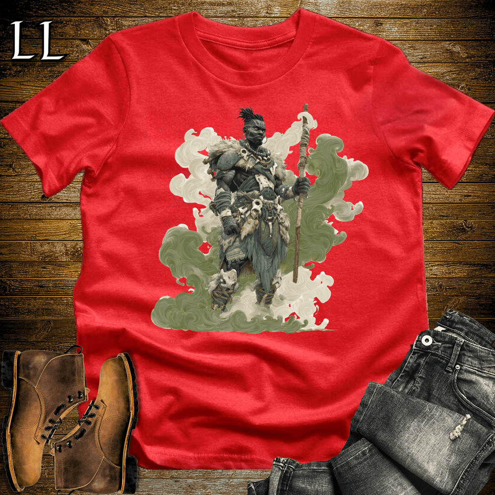 African Warrior Green Red | Green Warrior Shirt