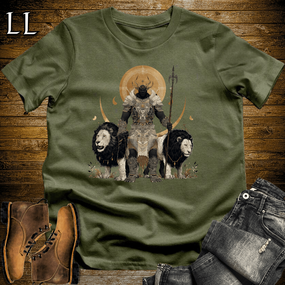 African White Lion King Softstyle Tee - Military Green - LegacyLayers