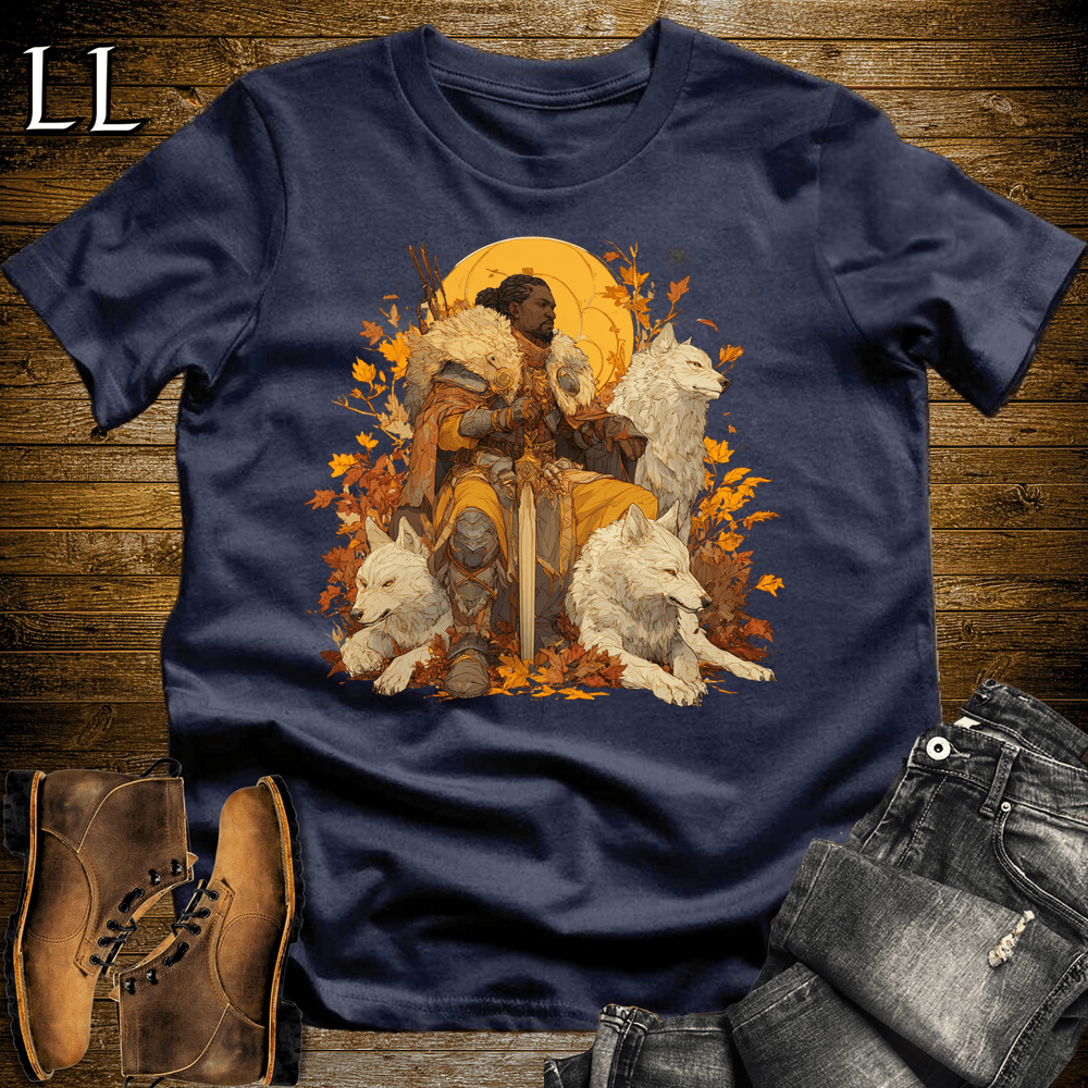 African Wolf Warrior Softstyle Tee - Navy - LegacyLayers