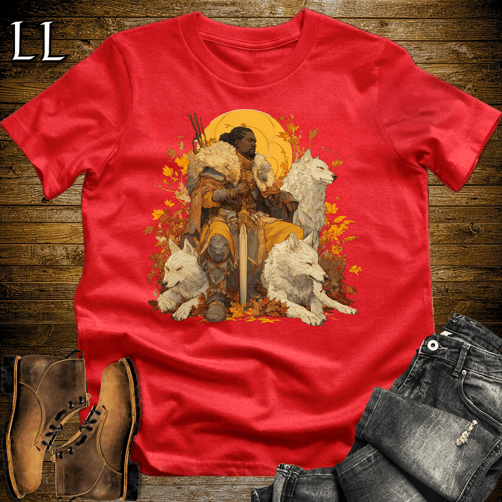 African Wolf Warrior Softstyle Tee - Red - LegacyLayers