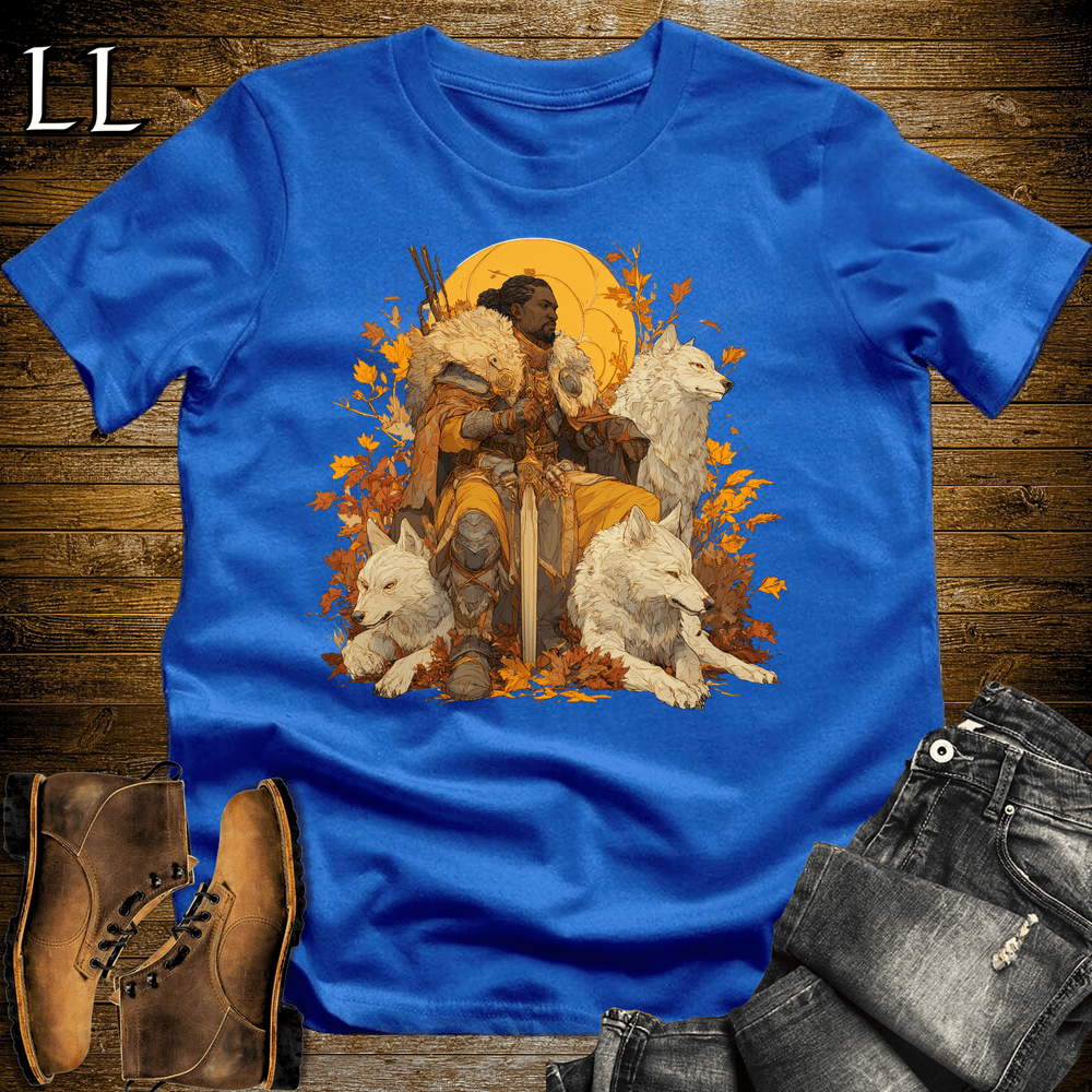 African Wolf Warrior Softstyle Tee - Royal - LegacyLayers