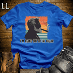 "Aging Like A Fine Cigar" cigar lifestyle graphic tee in Royal Blue — by Legacy Layers
