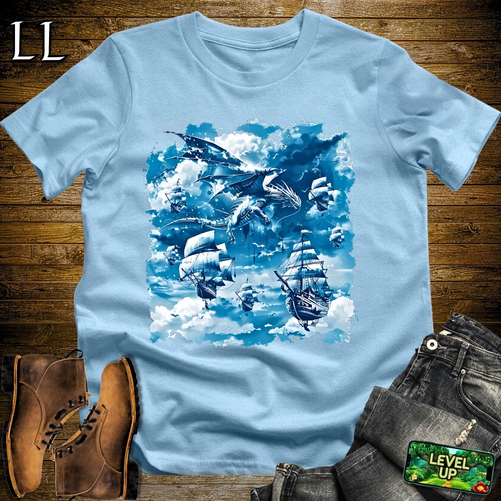 Air Dragon Battle Softstyle Tee - Light Blue - LegacyLayers