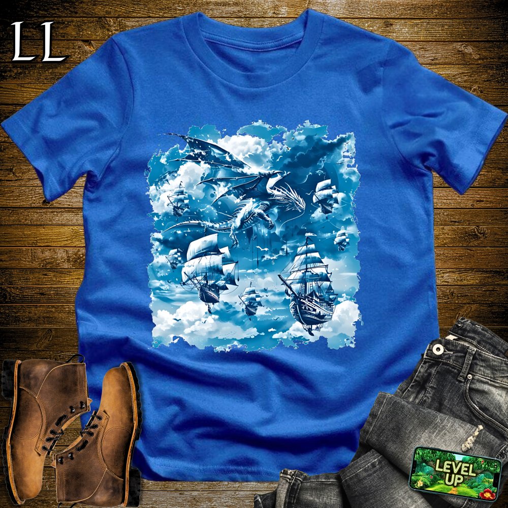 Air Dragon Battle Softstyle Tee - Royal - LegacyLayers