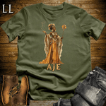 Aje African Goddess Softstyle Tee Military Green | Yoruba Wealth Goddess Tee