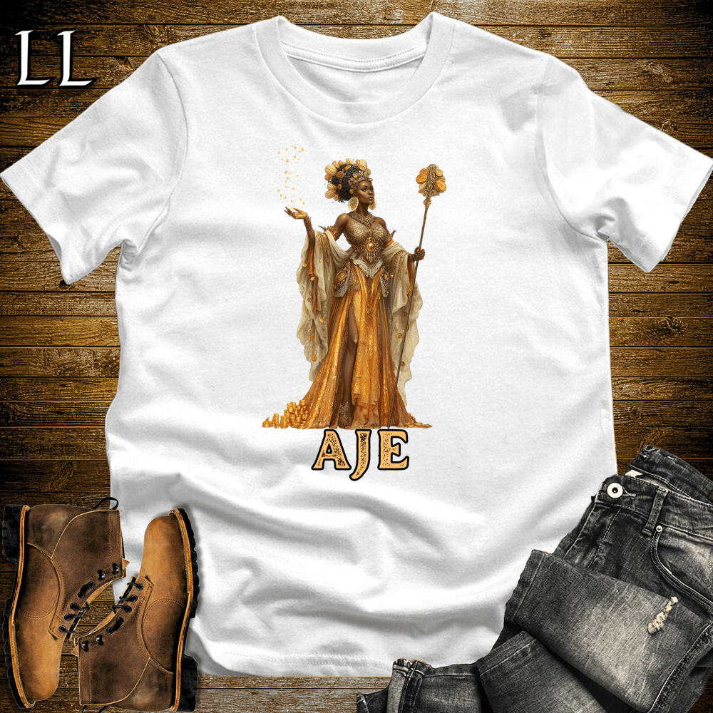 Aje African Goddess Softstyle Tee White | Yoruba Wealth Goddess Tee