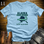 Alaska Cigar Smoker T-Shirt Light Blue | Alaska Cigar Lover Gift