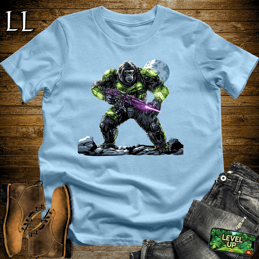 Alien Hunter Gorilla Softstyle Tee - Light Blue - LegacyLayers