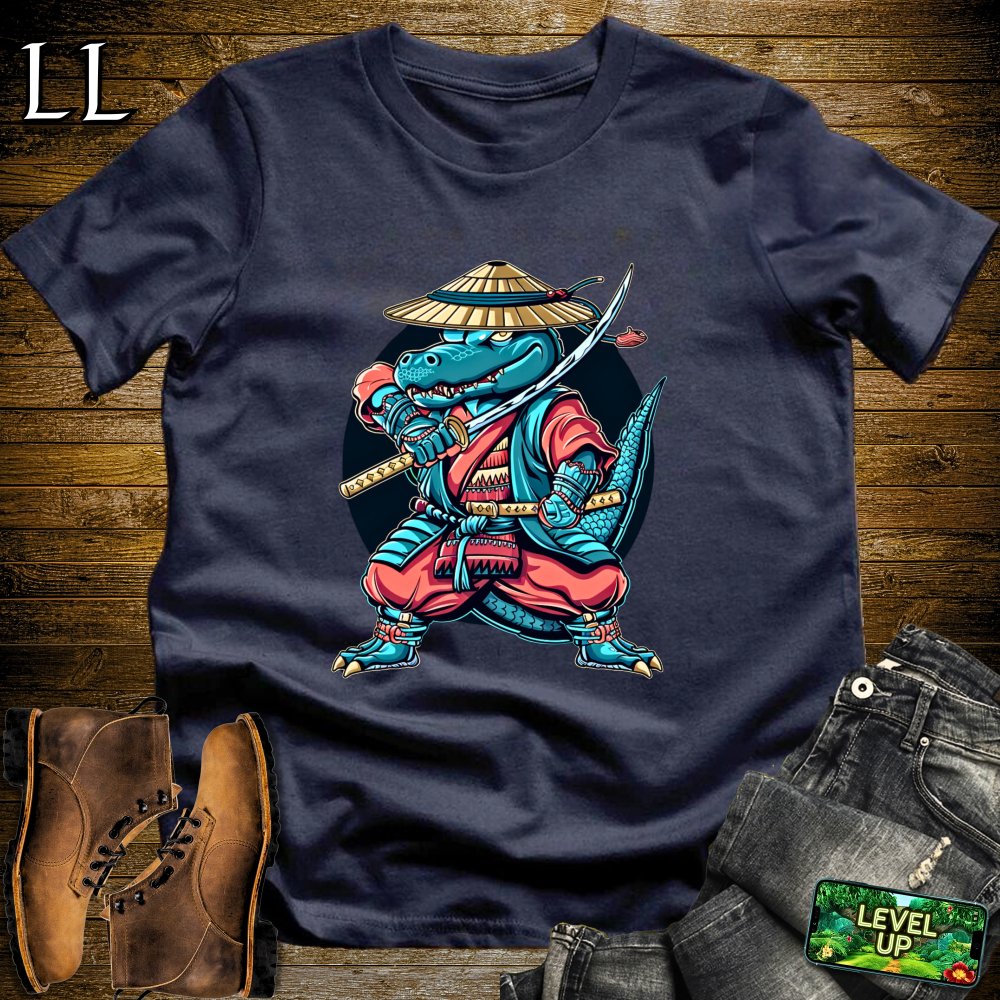 Aligator Samurai Red | Warrior Animal Graphic Tee