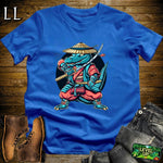 Aligator Samurai Light Blue | Warrior Animal Graphic Tee