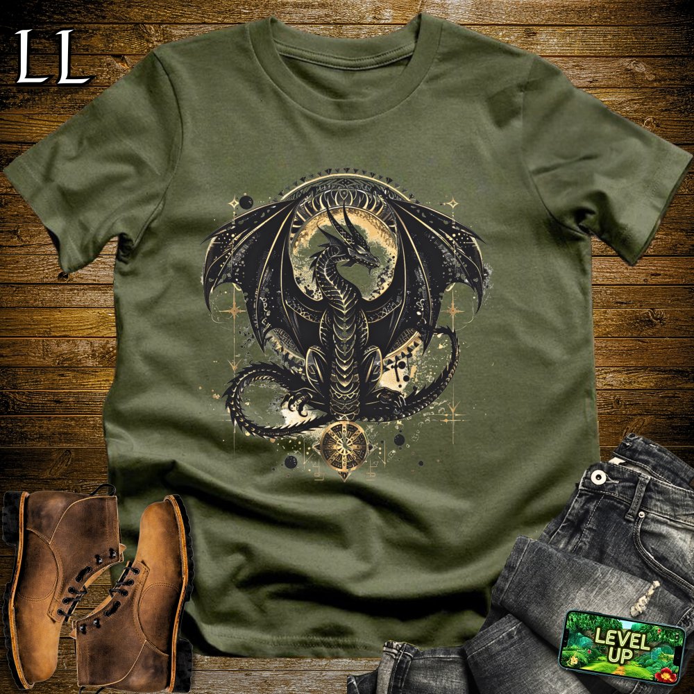 Ancient Dragon Softstyle Tee - Military Green - LegacyLayers