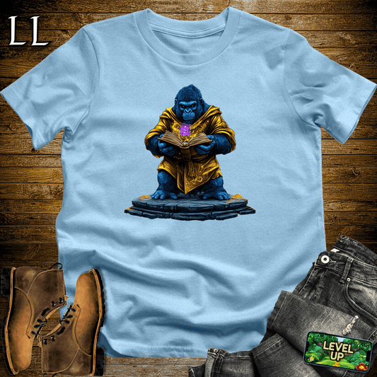 Ancient Mage Gorilla Softstyle Tee - Light Blue - LegacyLayers