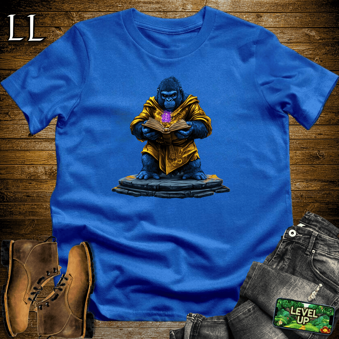 Ancient Mage Gorilla Softstyle Tee Royal | Magic Tee