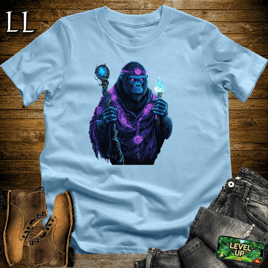 Ancient Sorcerer Gorilla Softstyle Tee - Light Blue - LegacyLayers