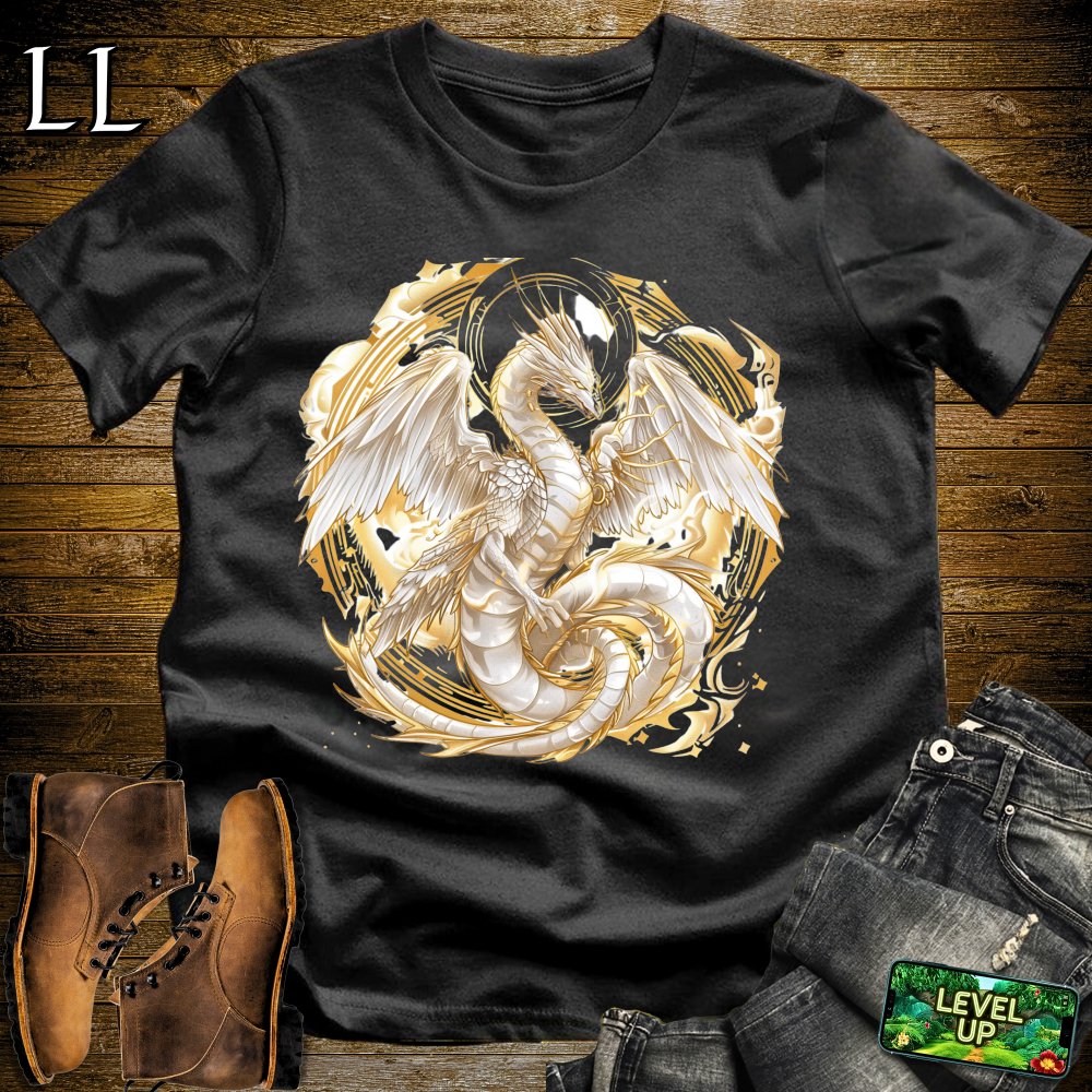 Angel Dragon Softstyle Tee - Black - LegacyLayers