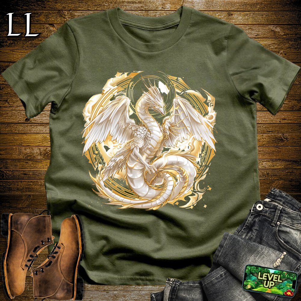 Angel Dragon Softstyle Tee - Military Green - LegacyLayers