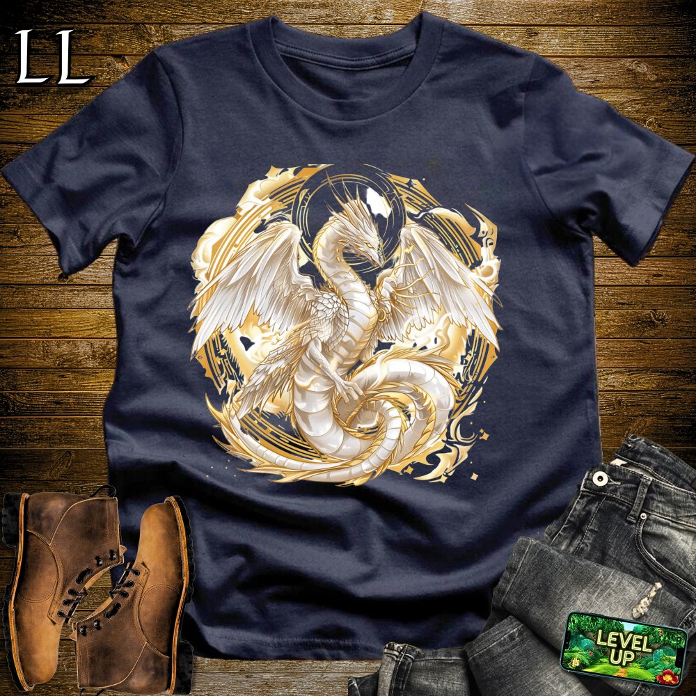 Angel Dragon Softstyle Tee - Navy - LegacyLayers