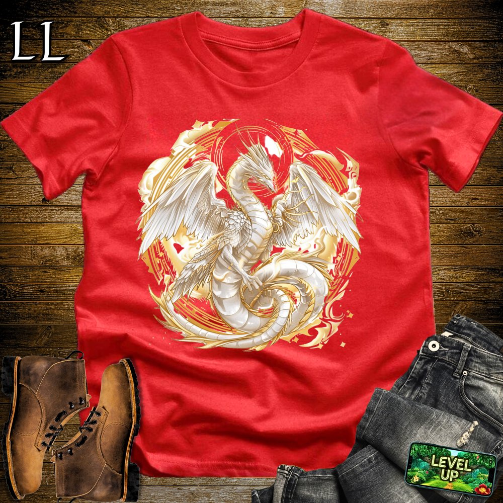 Angel Dragon Softstyle Tee - Red - LegacyLayers