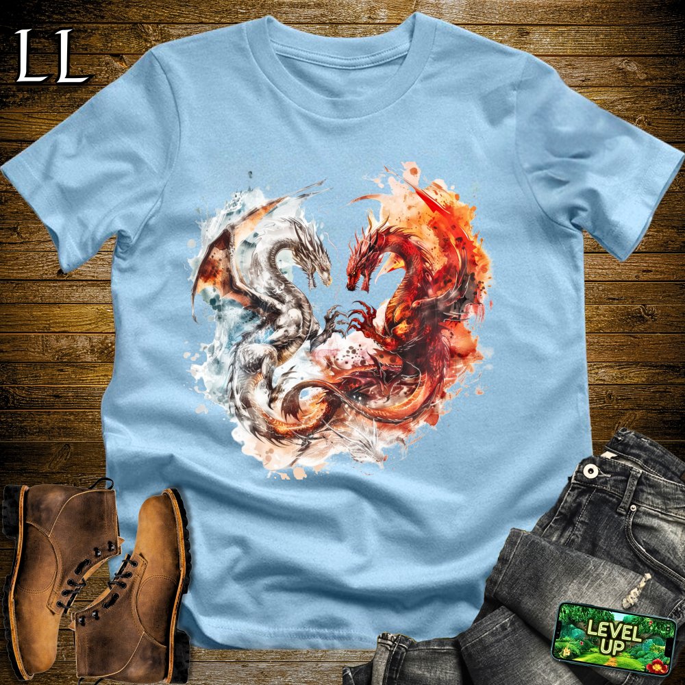 Ariel Battle Dragons Softstyle Tee - Light Blue - LegacyLayers