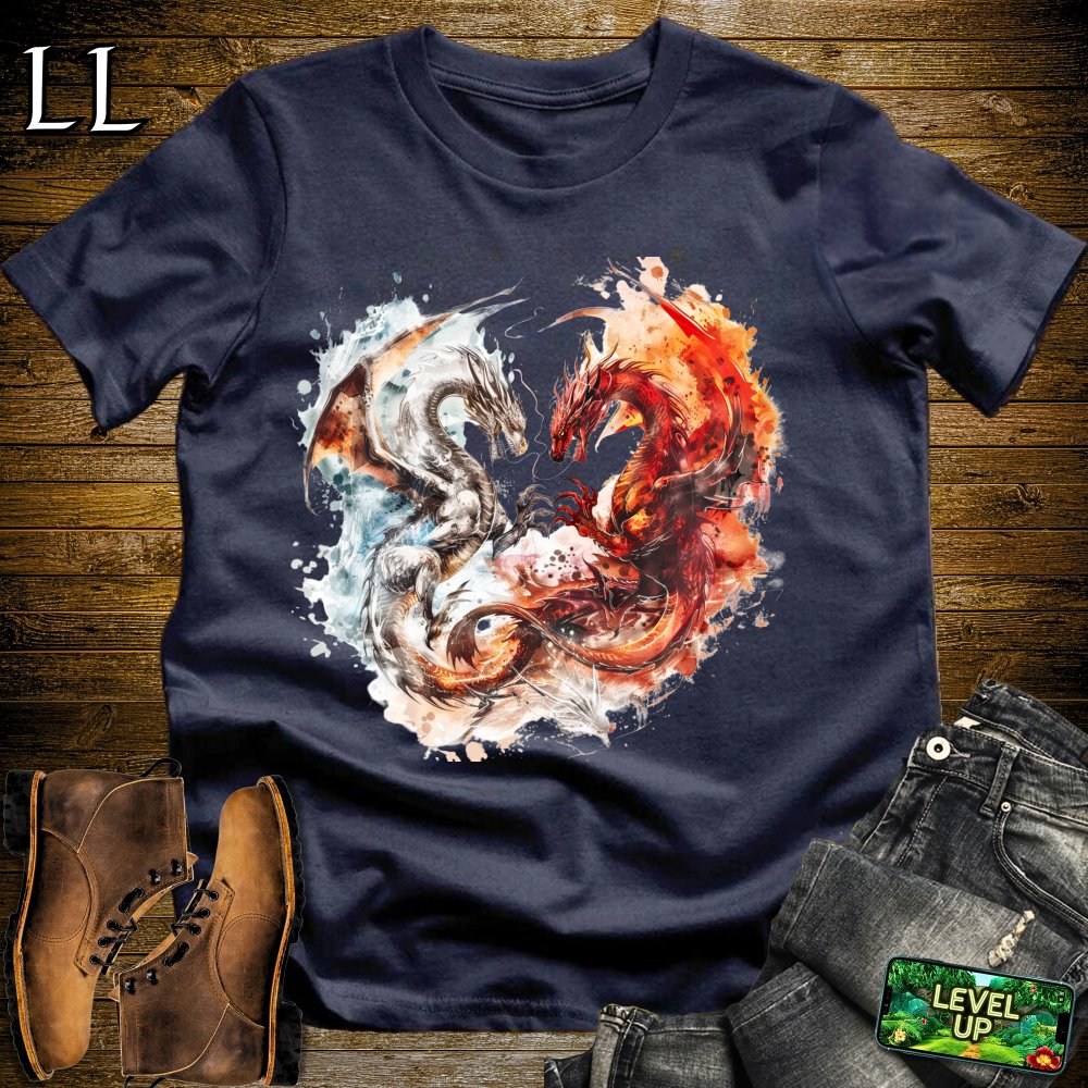 Ariel Battle Dragons Softstyle Tee - Navy - LegacyLayers