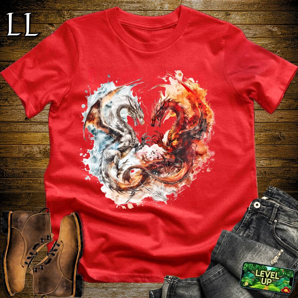 Ariel Battle Dragons Softstyle Tee - Red - LegacyLayers