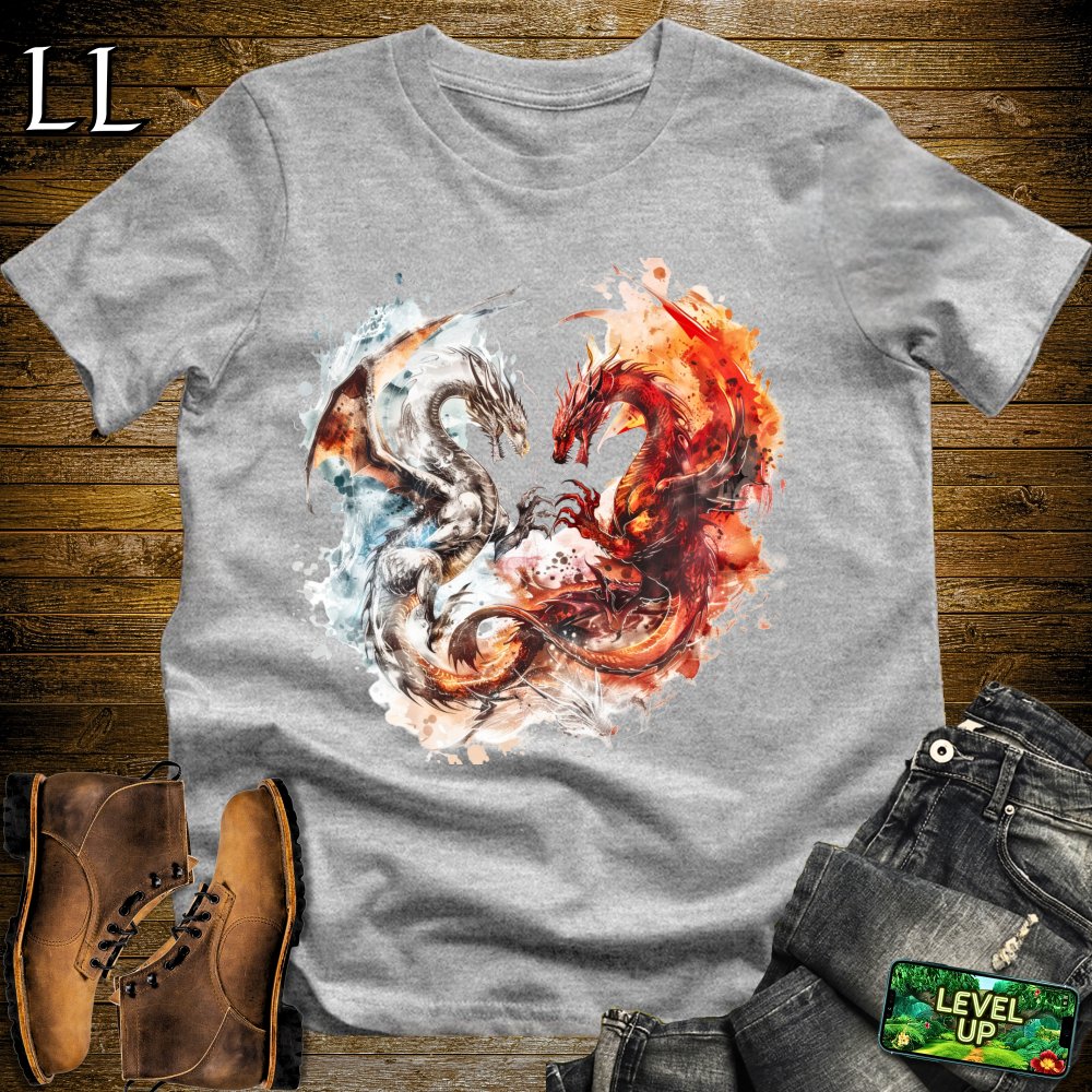 Ariel Battle Dragons Softstyle Tee - Sport Grey - LegacyLayers